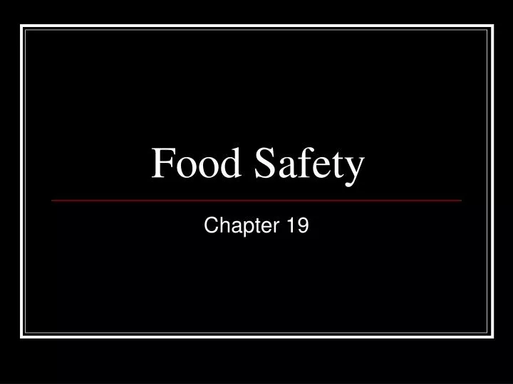food safety n.