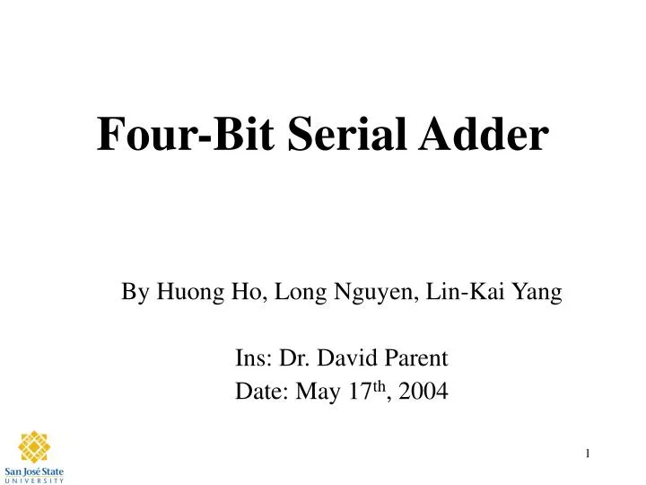 four bit serial adder n.