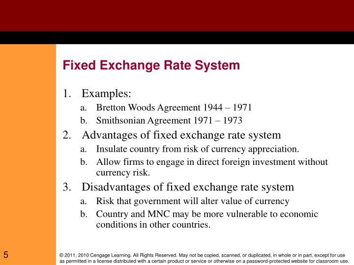 Benefits Of Fixed Exchange Rate