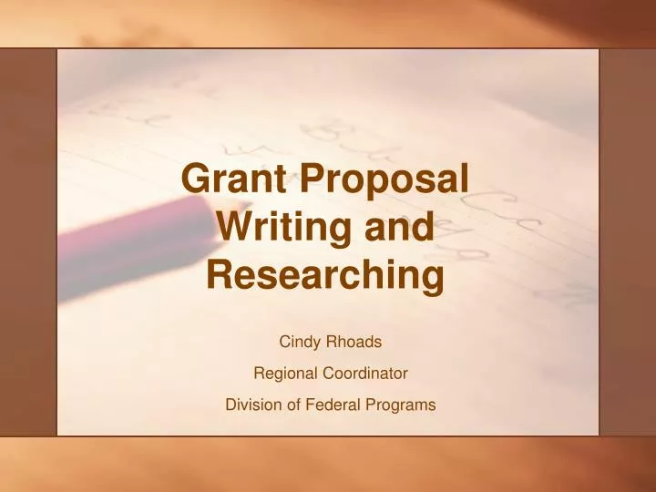 research grant writing ppt