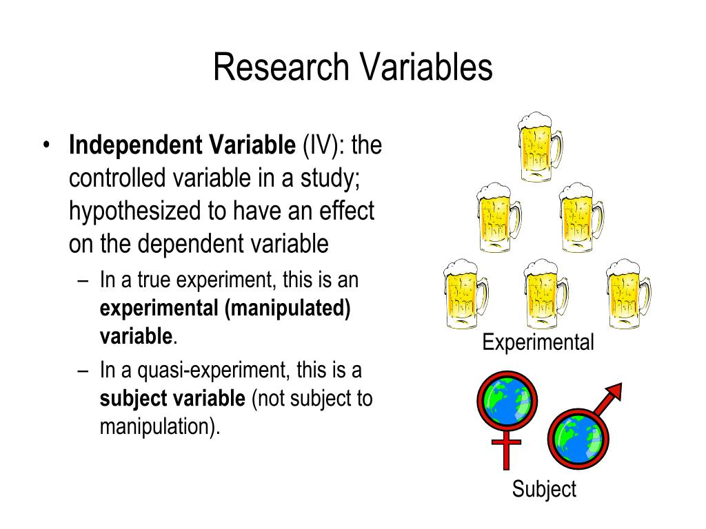 variables in a research study examples