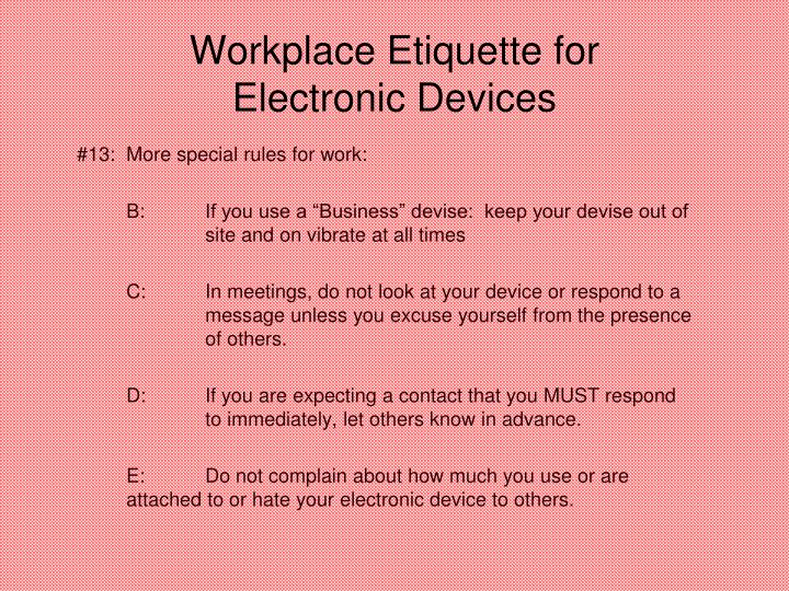 PPT Workplace Manners PowerPoint Presentation ID1445416