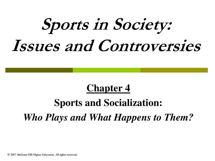 sports in society issues and controversies n.