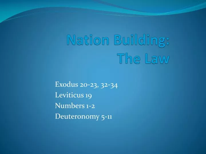 nation building the law n.