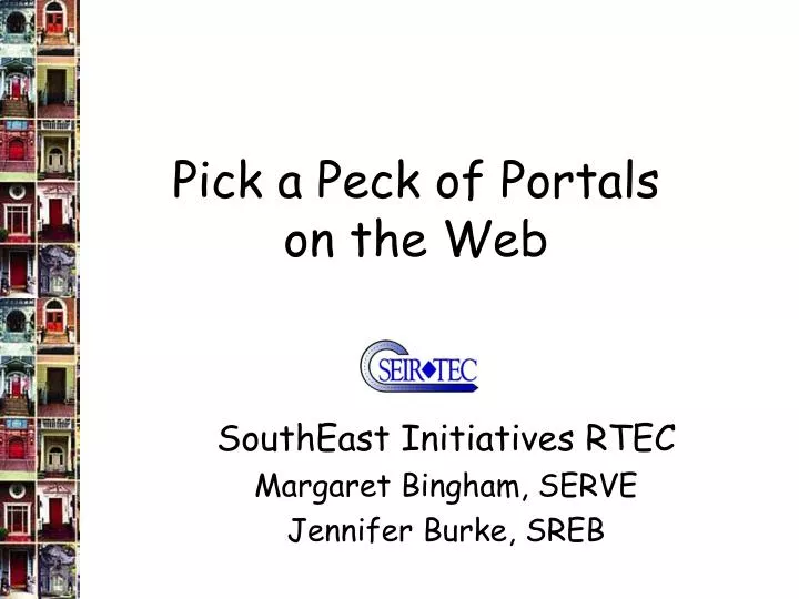pick a peck of portals on the web n.