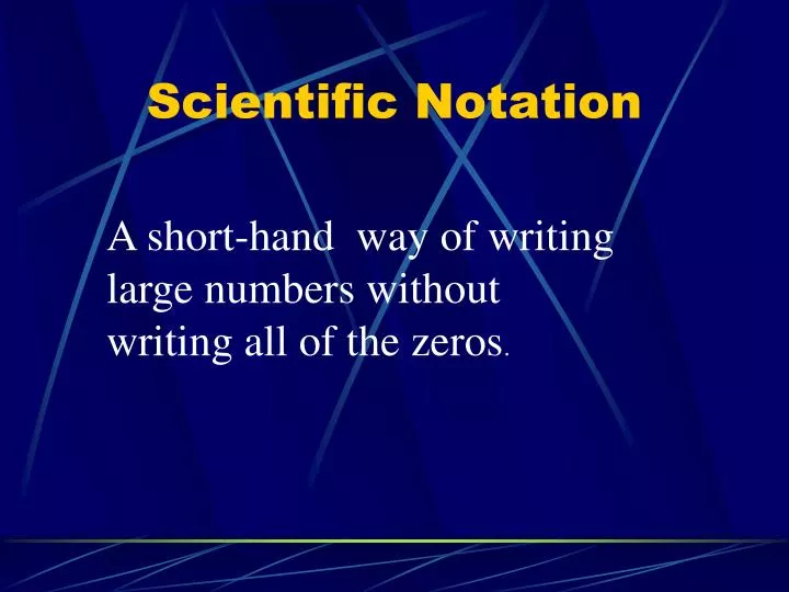 PPT - Scientific Notation PowerPoint Presentation, free download - ID ...