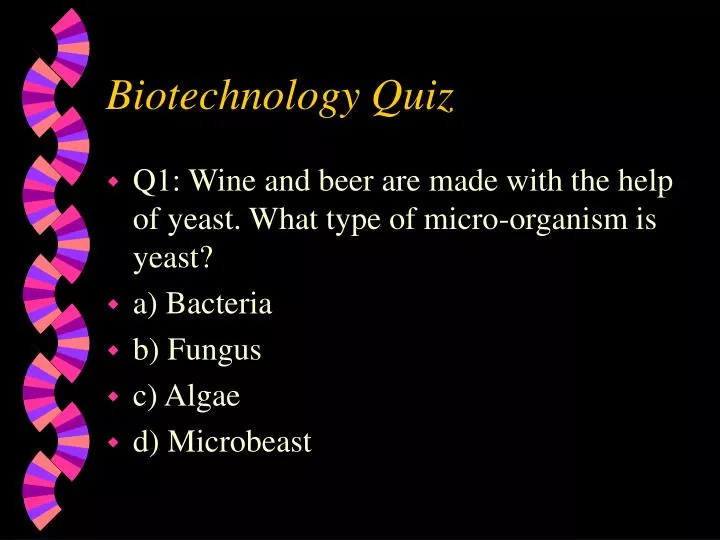 PPT Biotechnology Quiz PowerPoint Presentation, free download ID