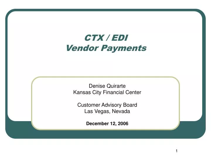 ctx edi vendor payments n.