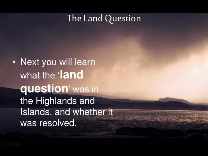 PPT The Land Question PowerPoint Presentation, free download ID1446262