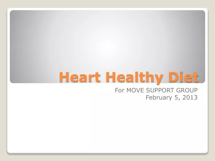 heart healthy diet n.