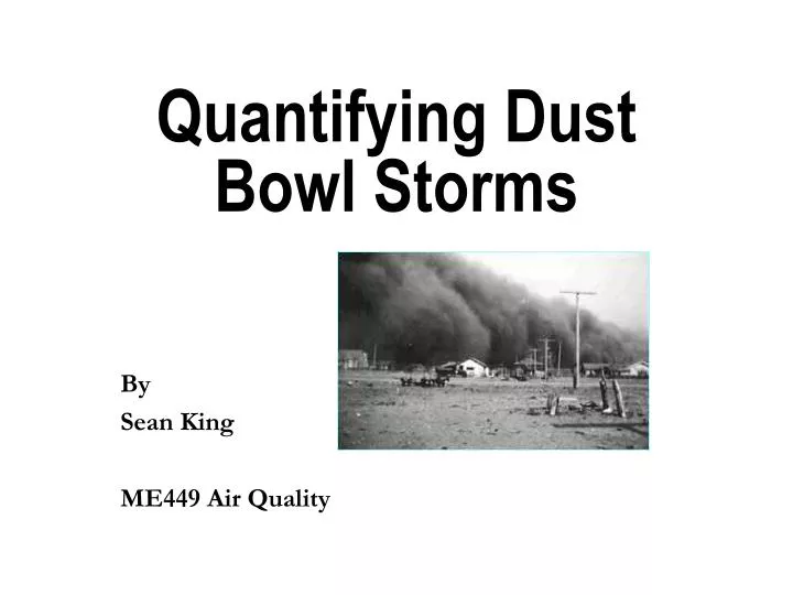 quantifying dust bowl storms n.