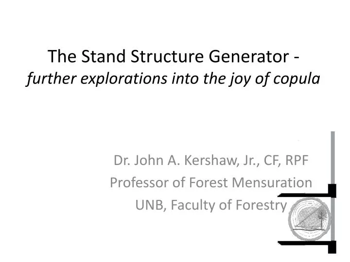 the stand structure generator further explorations into the joy of copula n.
