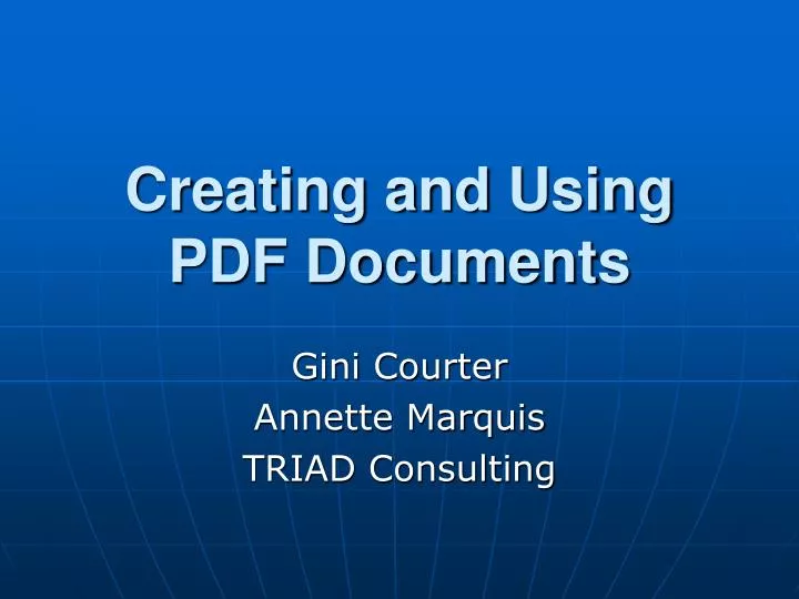 creating and using pdf documents n.