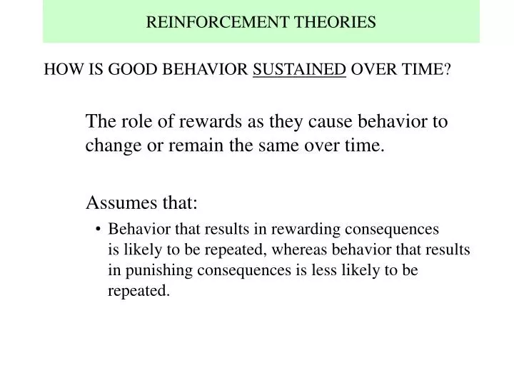 reinforcement theories n.