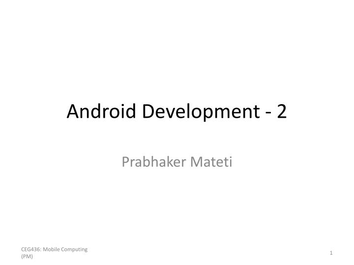 android development 2 n.
