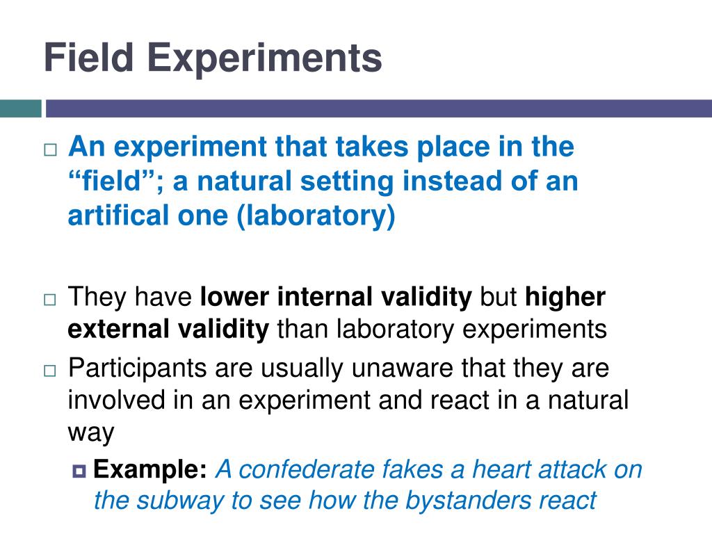 field experiment example research