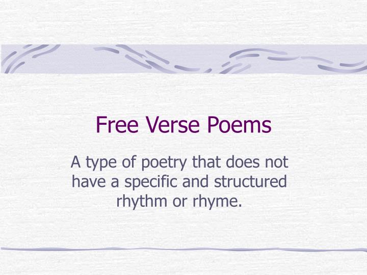 free verse poems n.