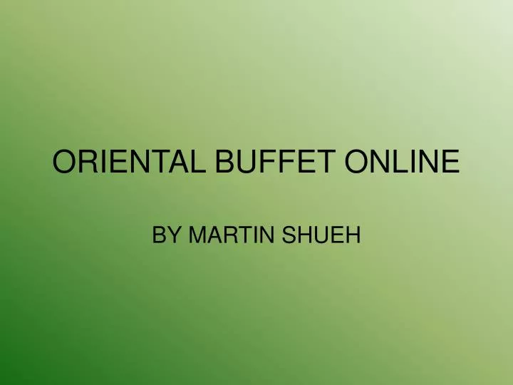 oriental buffet online n.