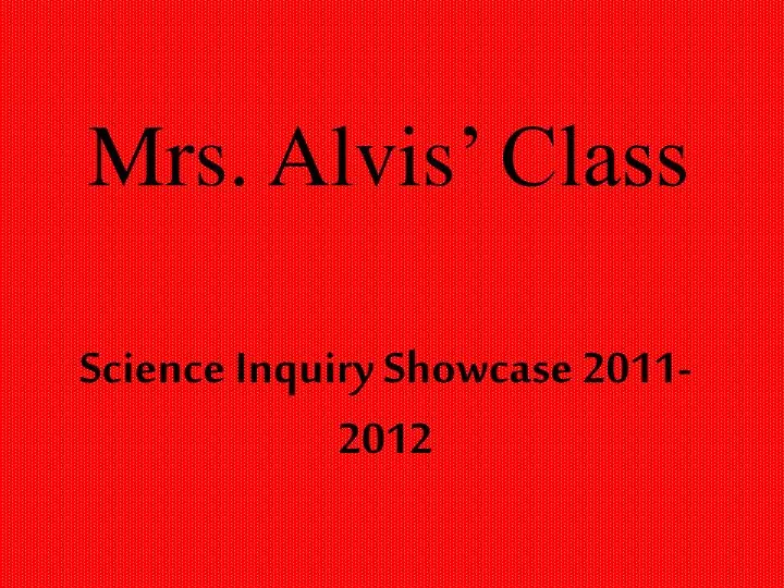 mrs alvis class n.