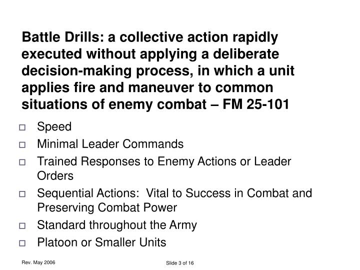 Army Battle Drills Powerpoint - Army Military