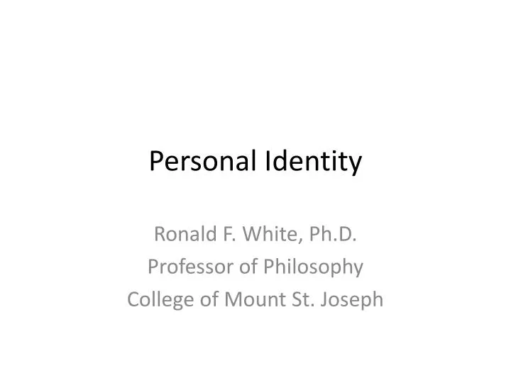 personal identity n.