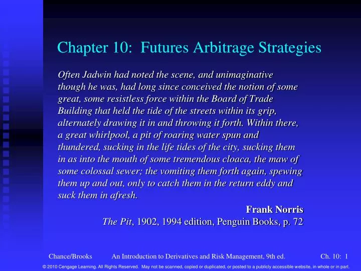 chapter 10 futures arbitrage strategies n.
