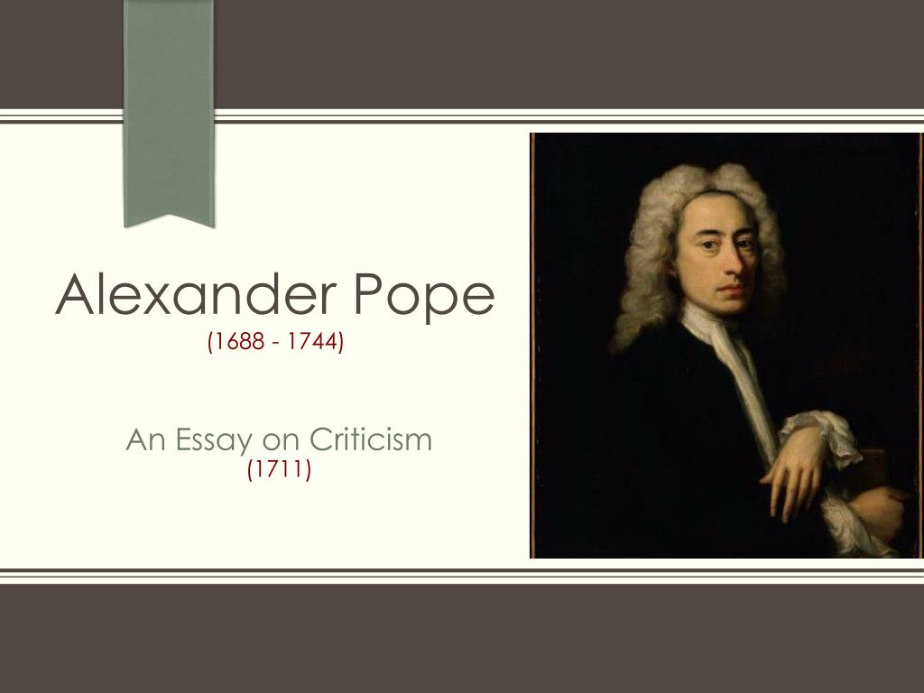 an essay on criticism part ii 1711