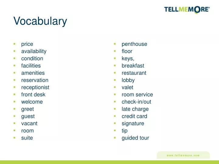 vocabulary n.