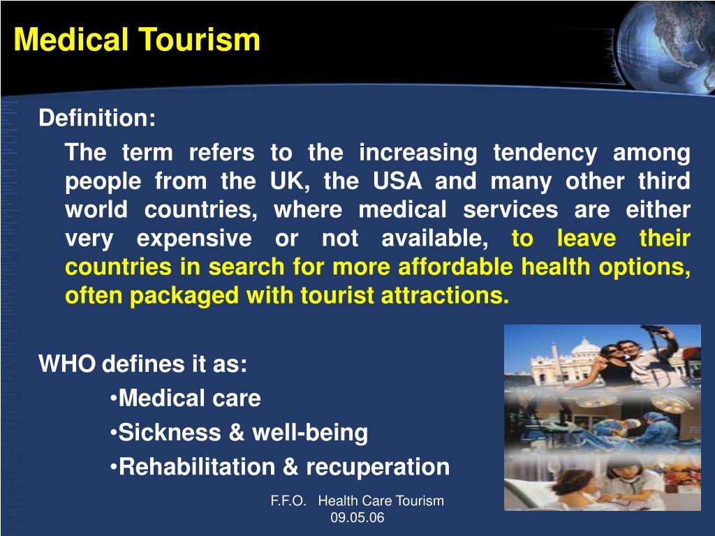 medical tourism definition unwto