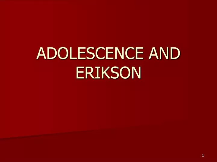 adolescence and erikson n.