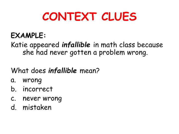 PPT CONTEXT CLUES & MULTIPLEMEANING WORDS PowerPoint Presentation