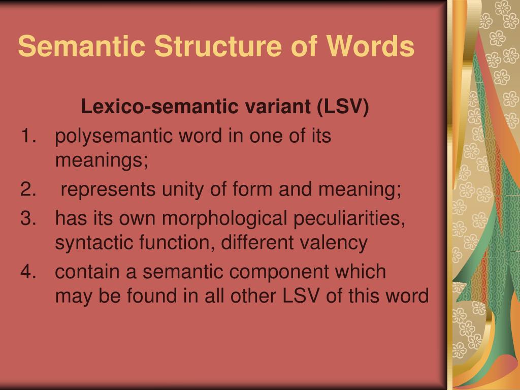 English word structure