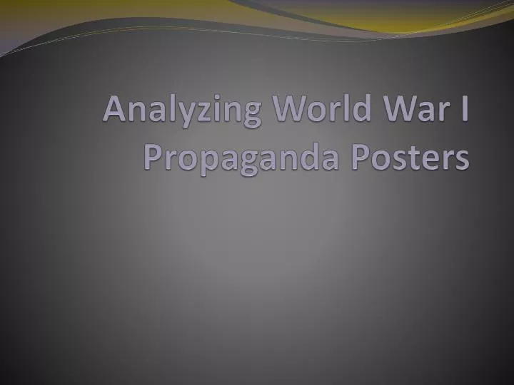analyzing world war i propaganda posters n.