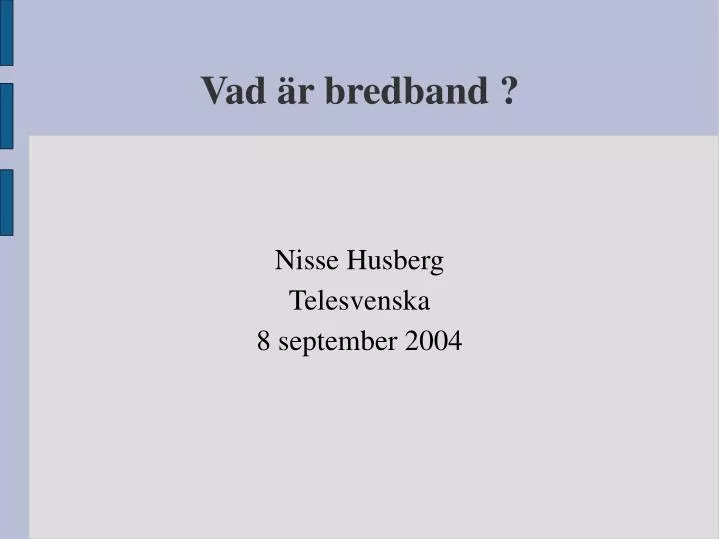 nisse husberg telesvenska 8 september 2004 n.