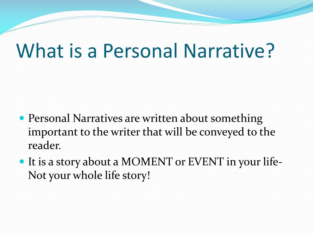 personal narrative slide presentation