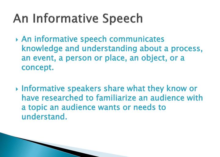 what is informative speaking