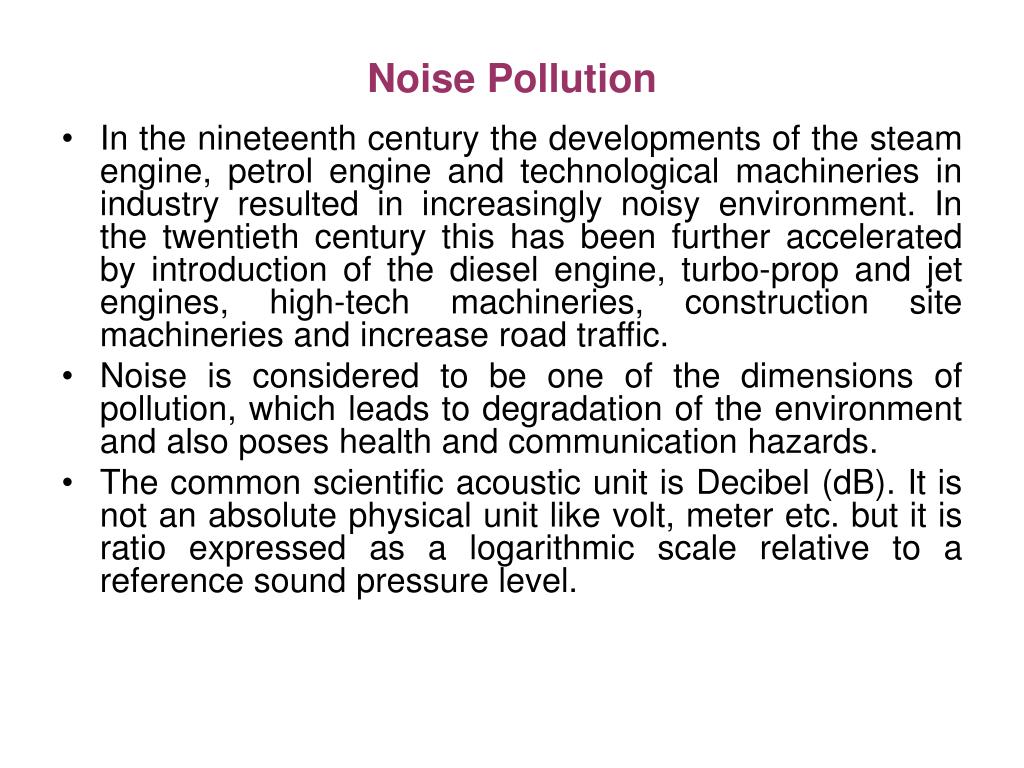 reference of noise pollution