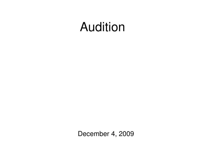 audition n.