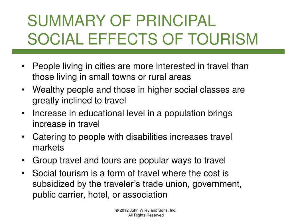 social aspects tourism