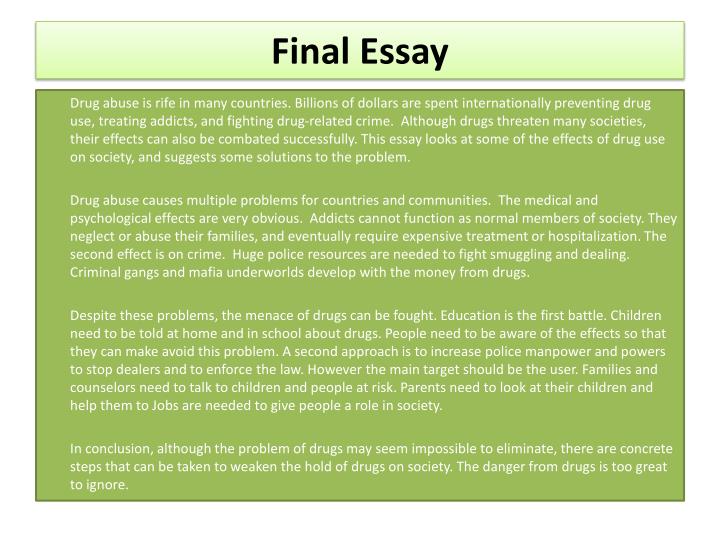 Prevention of substance abuse essay