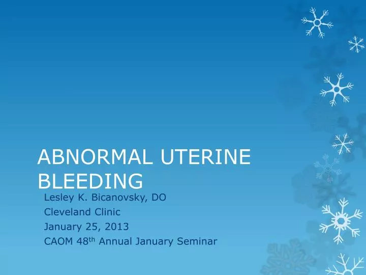 abnormal uterine bleeding n.