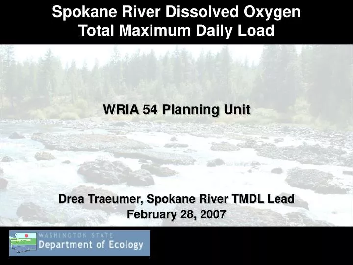spokane river dissolved oxygen total maximum daily load n.