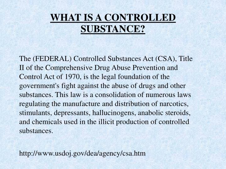 What Is A Controlled Substance N 