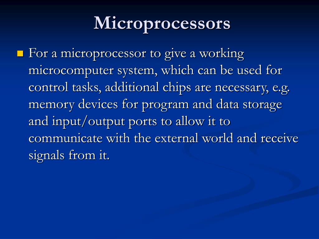 Ppt Microprocessors Powerpoint Presentation Free Download Id1454338
