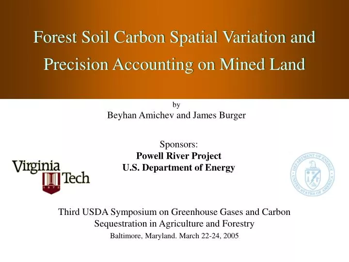 forest soil carbon spatial variation and precision accounting on mined land n.