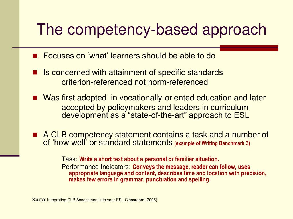 Teacher competences. Competency based. Competency based language teaching. Canadian language Benchmark. Canadian language Benchmark (CLB) 7.