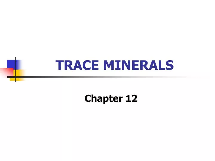 trace minerals n.
