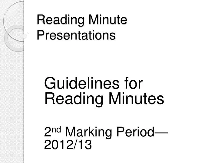 ppt-reading-minute-presentations-powerpoint-presentation-free