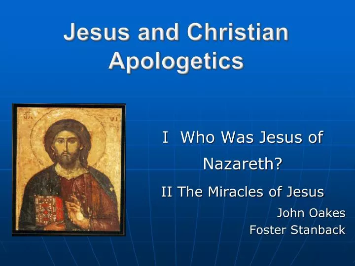 jesus and christian apologetics n.