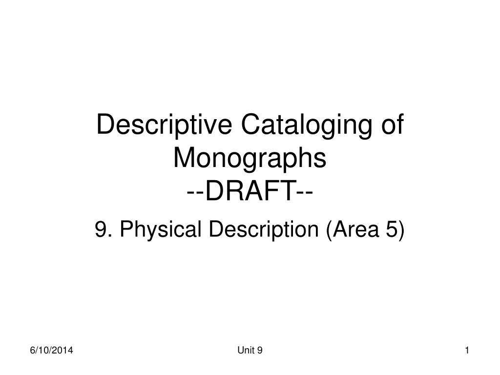 how to write a monograph example